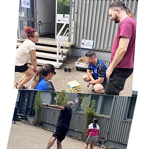 Team spirit, fun, and plenty of action at our outdoor games. Team spirit, fun, and plenty of action at our outdoor games.