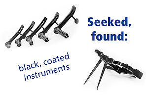 Seeked, found: Black coated instruments